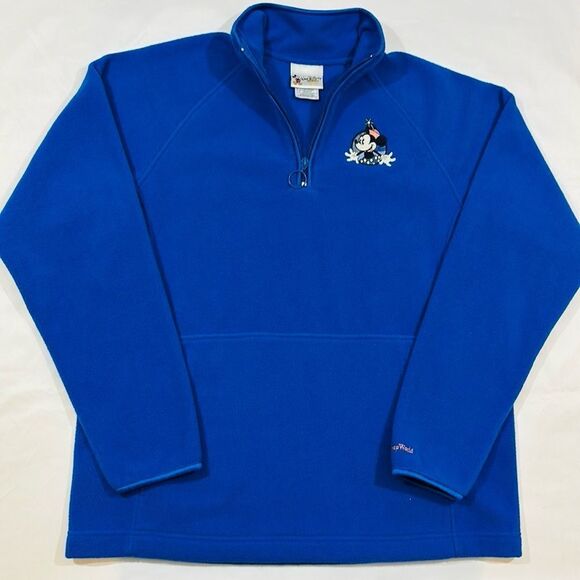 Walt Disney World Minnie Mouse Embroidered Quarter Zip Fleece - Picture 1 of 8